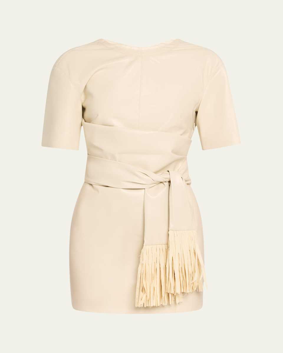 Maryl Alt-Leather Shirtdress